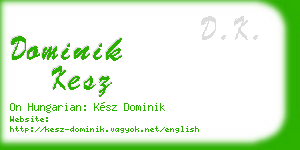 dominik kesz business card